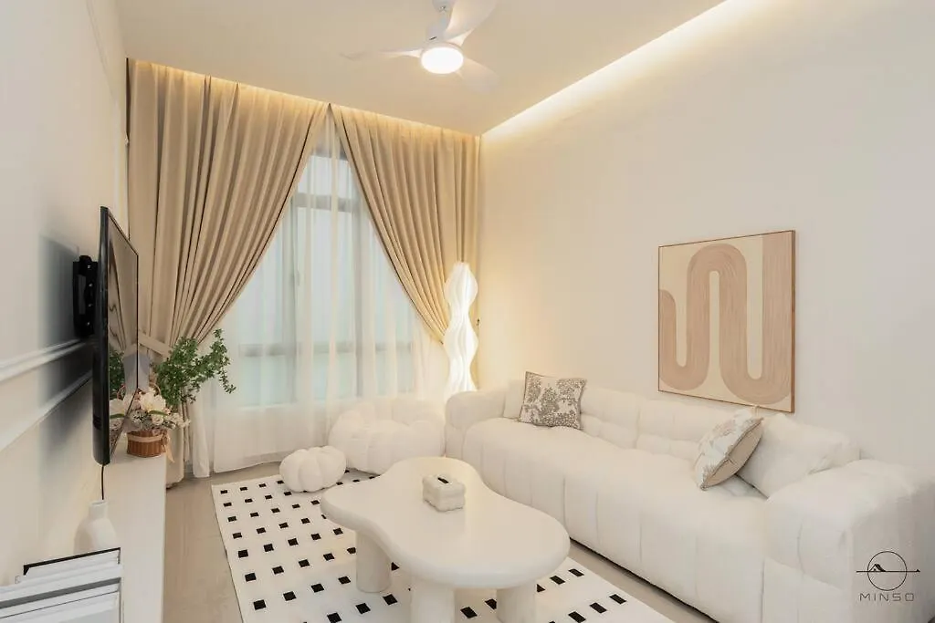 Creamy House Ksl 2 Jb #6Pax #Austin #18Th Floor Apartamento Johor Bahru 0*,  Malásia